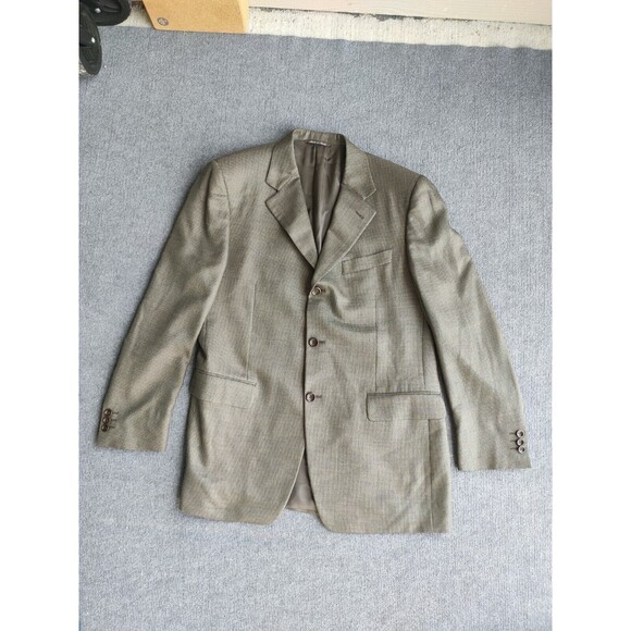 Canali Proposta Blazer Mens 50R Green 3 Button Silk/Wool Capra&Cavelli Italy
